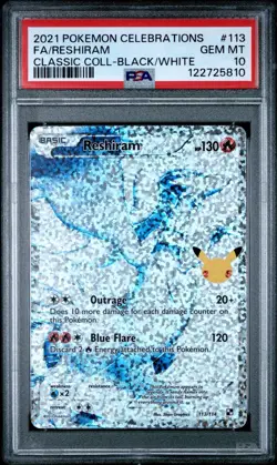 2021 Pokemon Reshiram And Zekrom Celebrations Sequential Set! PSA 10 - Image 3
