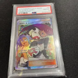 Jessie & James Pokemon Hidden Fates Full Art 68 PSA 10 Gem Mint Sun Moon - Image 1