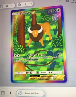 Pokemon TCG Pocket - Tauros EX - Rainbow Rare [Ger] - Image 1