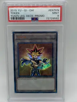 PSA 9 Yugioh Token Yugi YGLD-ENTKN Ultra Rare Yugis legendary deck promo - Image 1