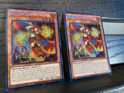 Yugioh: 2X Fire King Courtier Ulcanix Secret Rare/NM/1st ED ROTA-EN098 - Image 1