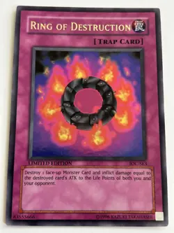 Ring of Destruction - IOC-SE3 - YuGiOh! Invasion of Chaos - Ultra Rare - MP - Image 1