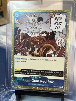 One Piece CCG Prb-01 Gum-Gum Red Roc Jolly Roger Holo English - Image 1