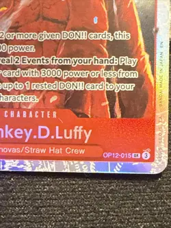 Monkey.D.Luffy OP12-015 SR - Legacy of the Master - One Piece, English - Image 4