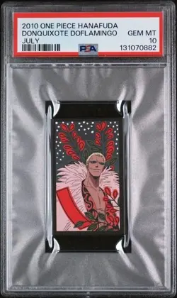 PSA 10 GEM MINT 2010 ONE PIECE HANAFUDA DONQUIXOTE DOFLAMINGO JULY - Image 1