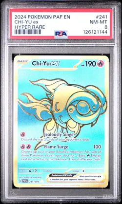 2024 POKEMON PAF EN-PALDEAN FATES HYPER RARE #241 CHI-YU EX PSA 8 - Image 1