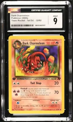 CGC 9 Dark Charmeleon 32/82 Pokemon Team Rocket 1st Edition - Image 1