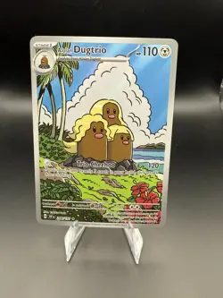 Pokemon TCG Alolan Dugtrio Card 208/191 Surging Sparks Illustration Rare - Image 1