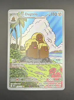 Pokemon TCG Alolan Dugtrio Card 208/191 Surging Sparks Illustration Rare - Image 2
