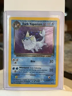 Pokemon TCG Dark Vaporeon Legendary Collection Holo Rare Card 9/110 HP - Image 1