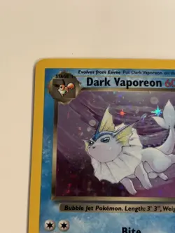 Pokemon TCG Dark Vaporeon Legendary Collection Holo Rare Card 9/110 HP - Image 4