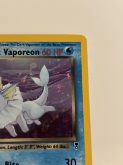Pokemon TCG Dark Vaporeon Legendary Collection Holo Rare Card 9/110 HP - Image 5