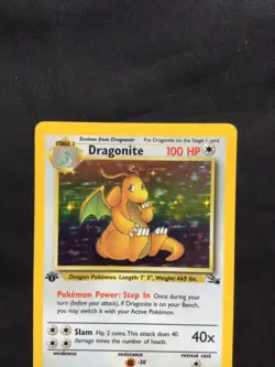 Pokemon Cards: 1st Edition Fossil Rare Holo: Dragonite 4/62 - Image 2