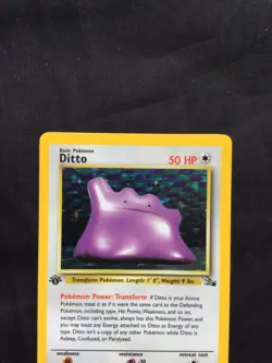 Pokemon Cards: 1st Edition Fossil Rare Holo: Ditto 3/62 - Image 2