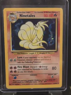 Pokemon Ninetales Base Set Holo Card 12/102 Actually NM - Image 1
