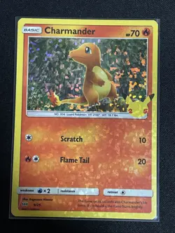 Pokemon TCG Charmander 9/25 Mcdonalds 25th 2021 Holo Card NM - Image 1