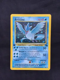 Pokemon Cards: 1st Edition Fossil Rare Holo: Articuno 2/62 - Image 1