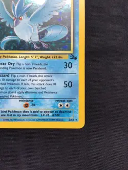 Pokemon Cards: 1st Edition Fossil Rare Holo: Articuno 2/62 - Image 5