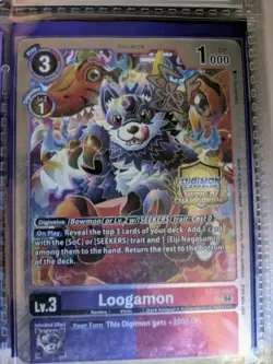 Digimon Card Game World Championship Stamp - Loogamon - BT20-064 Alt Art Promo - Image 1