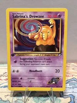 Pokemon TCG Sabrina’s Drowzee Gym Heroes Card 92/132 1st Edition - Image 1