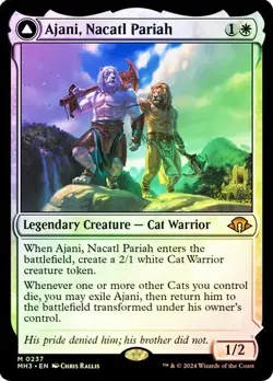 NM Foil Ajani, Nacatl Pariah, MTG, Modern Horizons 3, Magic the Gathering, 237 - Image 1