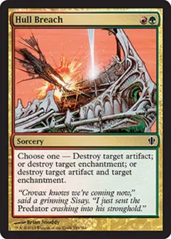 MTG Hull Breach, Commander 2013, Heavily Played, English - Image 1