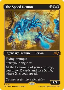MTG Aetherdrift The Speed Demon 0453 FIRST-PLACE FOIL Mint/Near Mint - Image 1