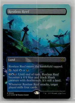 Near Mint or Better Foil Restless Reef (Borderless) #349 W/Tracking - Image 1