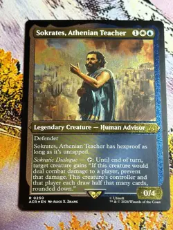 Sokrates, Athenian Teacher - Foil Etched Assassin's Creed MTG - Image 1