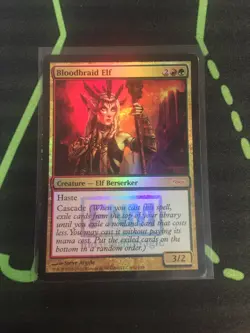 MTG Magic The Gathering Bloodbraid Elf Foil FNM Promo LP Commander - Image 1