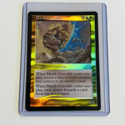 2001 Magic: The Gathering PLANESHIFT Marsh Crocodile FOIL 115/143 NM - Image 1