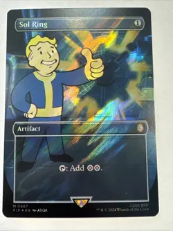 MTG Sol Ring 0887 PIP Fallout NM/M Surge Foil - Image 1