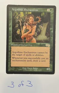 MTG Argothian Enchantress #234 Urza’s Saga Regular (3 of 3) - Image 1