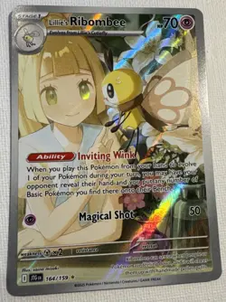 Pokemon TCG Lillie's Ribombee Card Journey Together Illustration, 164/159 - Image 2