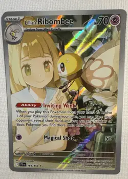 Pokemon TCG Lillie's Ribombee Card Journey Together Illustration, 164/159 - Image 4
