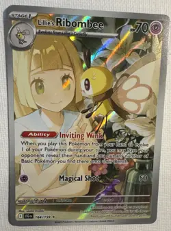 Pokemon TCG Lillie's Ribombee Card Journey Together Illustration, 164/159 - Image 5