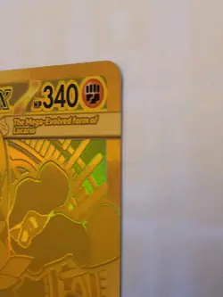 Pokemon Set Mega Lucario EX TCG Gold Holo Rare Card 188/132 NM - Image 3