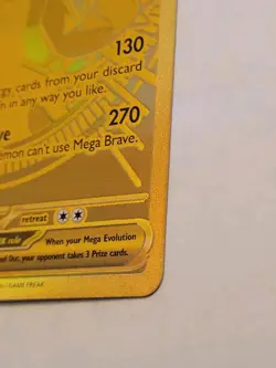 Pokemon Set Mega Lucario EX TCG Gold Holo Rare Card 188/132 NM - Image 5