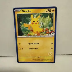 Pokemon Pikachu TCG Blue Border My First Battle Exclusive Stamp Promo - Image 1