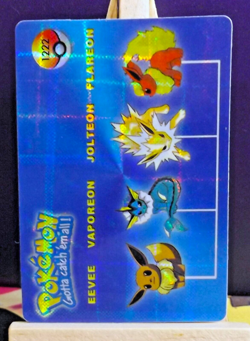 POKEMON POCKET MONSTERS VENDING PRISM STICKER 1222 EEVEE VAPOREON JOLTEON FLAREO - Image 2