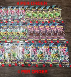 Pokemon TCG Twilight Masquerade Sleeved Booster Packs Lot Of 4 - Image 1