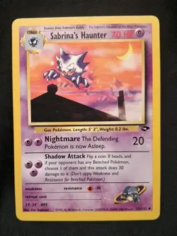 Sabrina's Haunter 55/132 Gym Challenge Regular Unlimited Pokemon WOTC NM - Image 1
