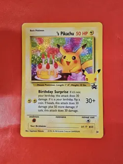 POKEMON TCG BIRTHDAY PIKACHU 24 BLACK STAR PROMO HOLO NM CELEBRATIONS - Image 3