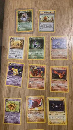 Pokemon Team Rocket Bundle Dark Arbok holo Hypno Vaporeon & more NM condition - Image 2