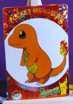 POKEMON POCKET MONSTERS VENDING PRISM STICKER 345 CHARMANDER - Image 1