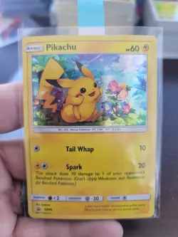 Pokemon Pikachu Black Star Promo SM86 Cosmos Holo - Image 3