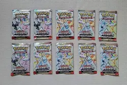 Qty 10 Pokemon Prismatic Evolutions Booster Packs Factory Sealed Loose - Image 1