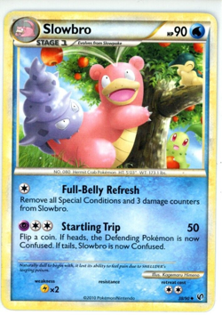 Pokemon TCG Slowbro 38/90 HGSS Undaunted Uncommon Heavy Play - Image 1