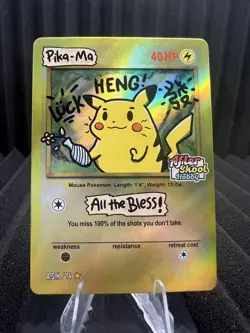 Pika-Ma #14 - Holo Foil Gen 1 - After Skool Hobby Fan Art - Pokemon - Image 1