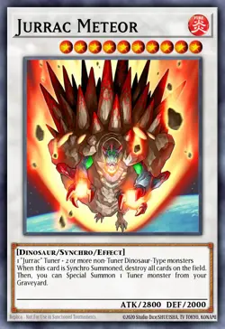 Yugioh RA04-EN139 - Jurrac Meteor - Platinum Secret Rare - Image 1